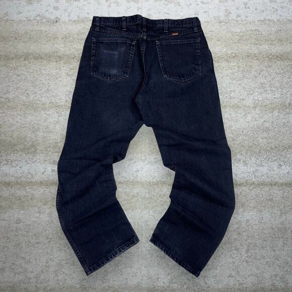 Rustler Other - Vintage Y2K Rustler Jeans 36x30 Straight Fit Jet Black Wash Denim Opium Grunge